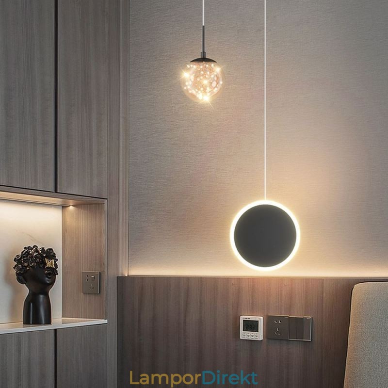 Rund Ring Pendelljus Modern Ball Hänglampa