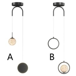 Rund Ring Pendelljus Modern Ball Hänglampa