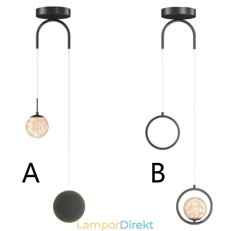 Rund Ring Pendelljus Modern Ball Hänglampa