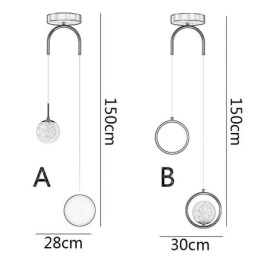 Rund Ring Pendelljus Modern Ball Hänglampa