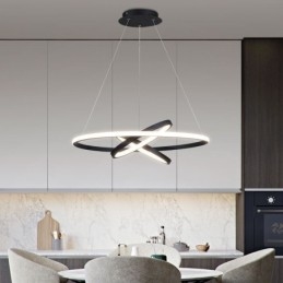 Modern Ljuskrona Dimbar 3-Ring Hängande Belysning