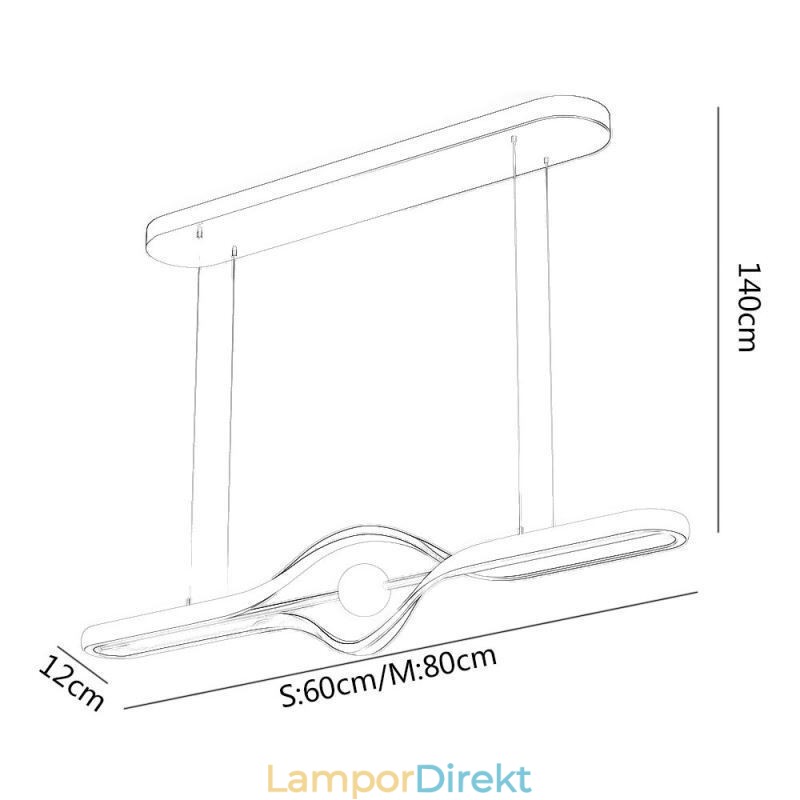 Modern Linjär Hänglampa Lång Remsa Hängande Lampa