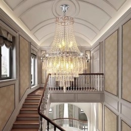 Modern Kristallkrona Samtida Elegant Taklampa Duplextrappa