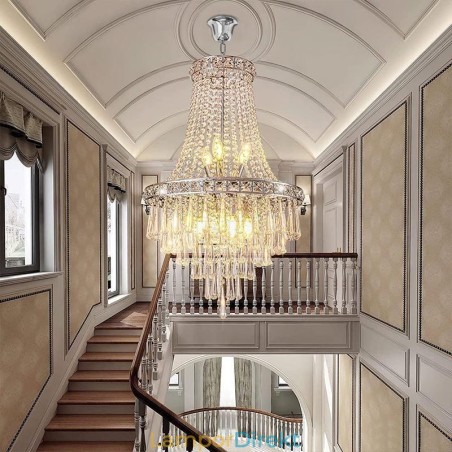 Modern Kristallkrona Samtida Elegant Taklampa Duplextrappa Modern Kristallkrona Samtida Elegant Taklampa Duplextrappa