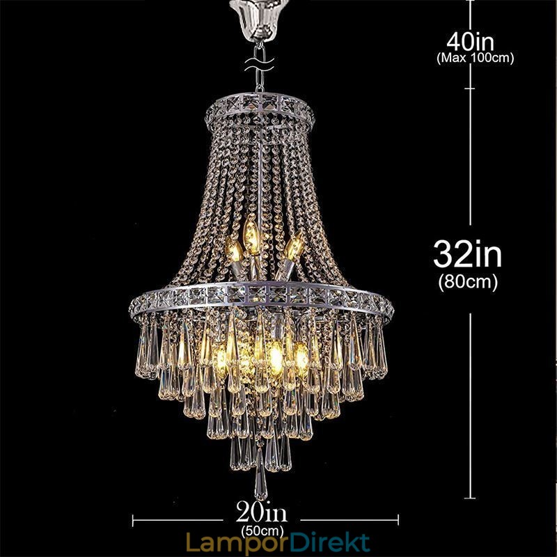 Modern Kristallkrona Samtida Elegant Taklampa Duplextrappa