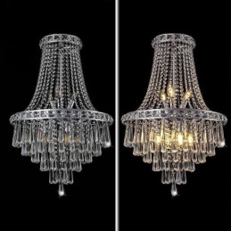 Modern Kristallkrona Samtida Elegant Taklampa Duplextrappa