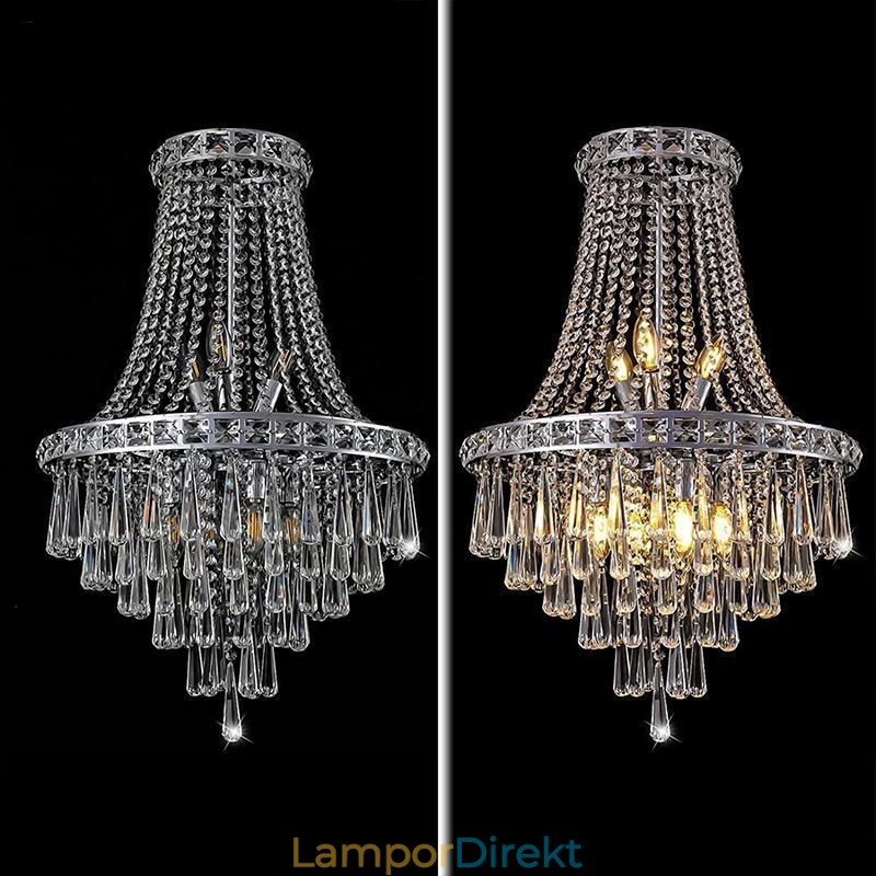 Modern Kristallkrona Samtida Elegant Taklampa Duplextrappa