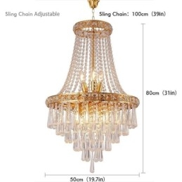 Modern Kristallkrona Samtida Elegant Taklampa Duplextrappa
