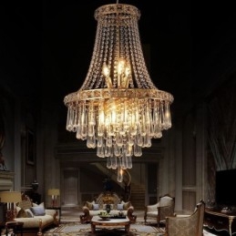 Modern Kristallkrona Samtida Elegant Taklampa Duplextrappa