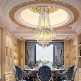 Modern Kristallkrona Samtida Elegant Taklampa Duplextrappa