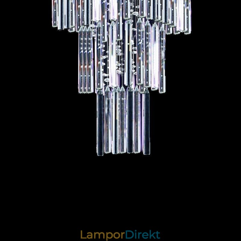 Modern Fyrkantig Kristallkrona Samtida Elegant Taklampa Duplextrappa