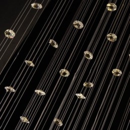 Kristallkrona Samtida Elegant Taklampa Duplextrappa