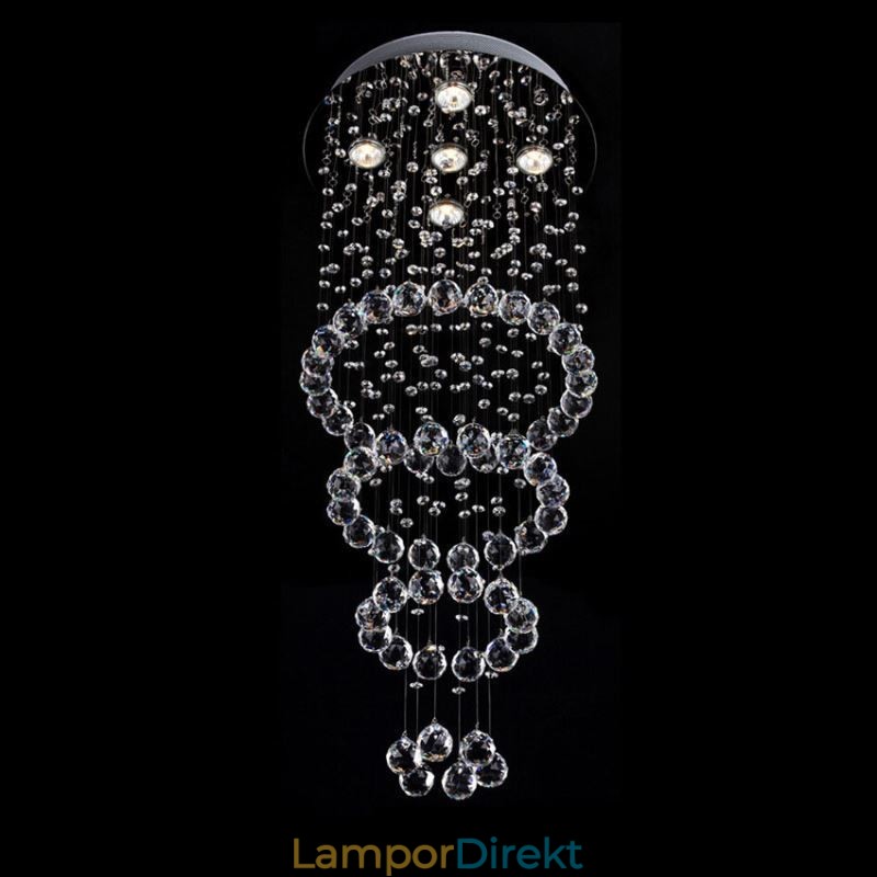 Kristallkrona Samtida Elegant Taklampa Duplextrappa