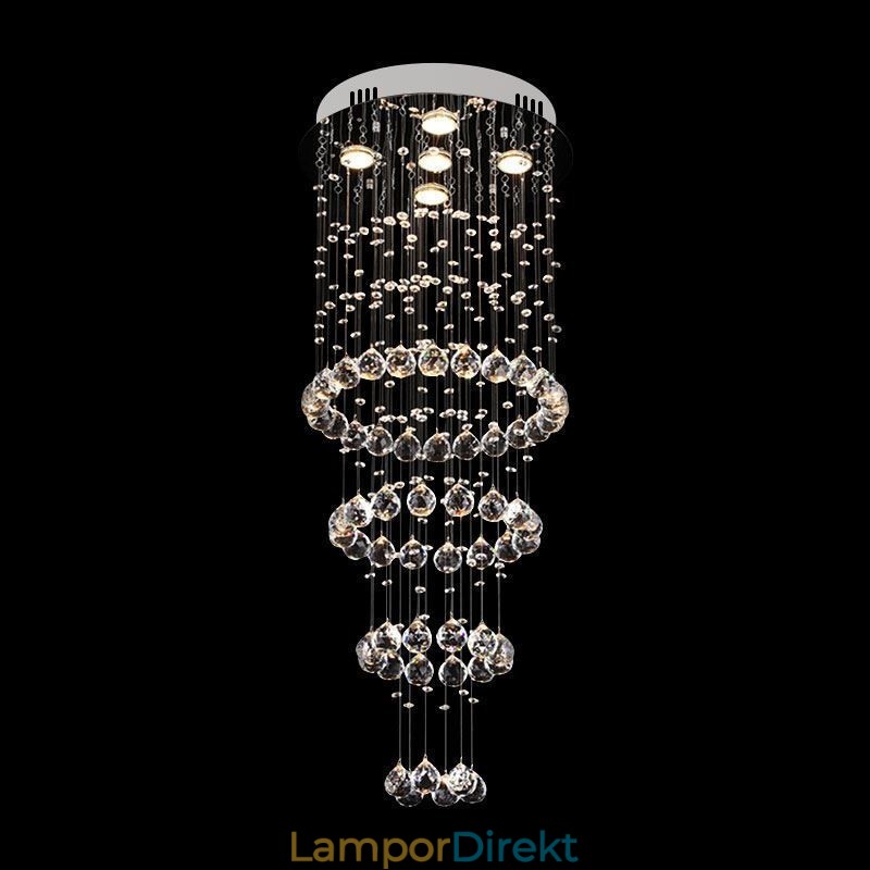 Kristallkrona Samtida Elegant Taklampa Duplextrappa