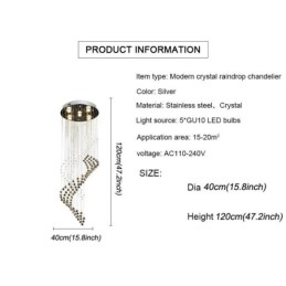 Elegant Kristallkrona Regndropps Takljusfoajé