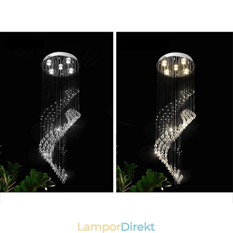 Elegant Kristallkrona Regndropps Takljusfoajé