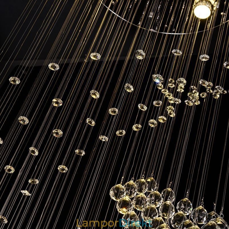 Elegant Kristallkrona Regndropps Takljusfoajé