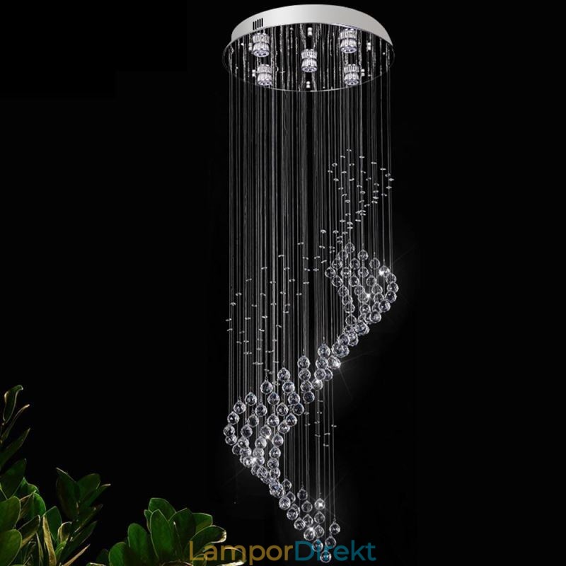 Elegant Kristallkrona Regndropps Takljusfoajé