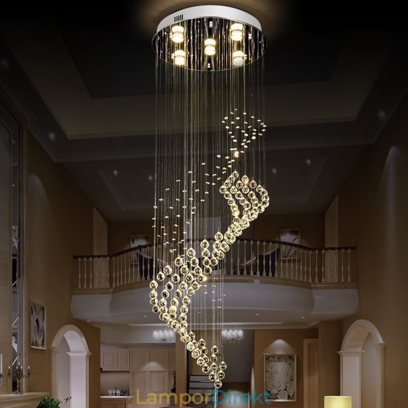 Elegant Kristallkrona Regndropps Takljusfoajé