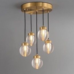 American Cluster Pendellampa Lyxig Glaskula Taklampa