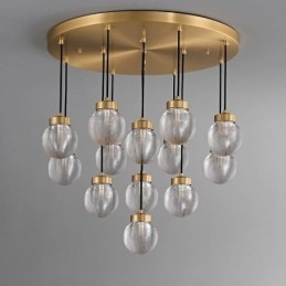 American Cluster Pendellampa Lyxig Glaskula Taklampa