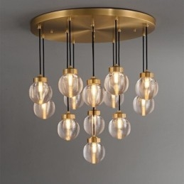 American Cluster Pendellampa Lyxig Glaskula Taklampa