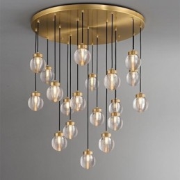 American Cluster Pendellampa Lyxig Glaskula Taklampa