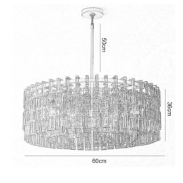 American Ceiling Light Lyx Crystal Pendellampa 60Cm