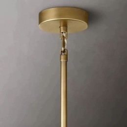 Amerikansk Taklampa Glas Taklampa Amber Transparent 90Cm 14 Ljus