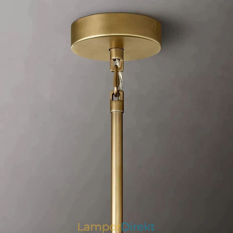 Amerikansk Taklampa Glas Taklampa Amber Transparent 90Cm 14 Ljus
