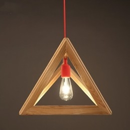 Nordic Wood Ljuskrona Cafe Kläder Kreativ Retro Dekorativ Ek Ljuskrona