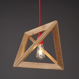 Nordic Wood Ljuskrona Cafe Kläder Kreativ Retro Dekorativ Ek Ljuskrona