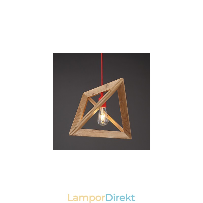 Nordic Wood Ljuskrona Cafe Kläder Kreativ Retro Dekorativ Ek Ljuskrona