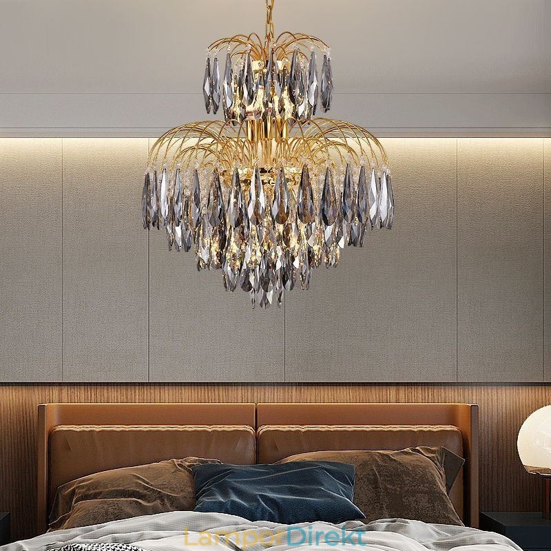 Kristall Taklampa Modern Duplex Dekorativ Taklampa