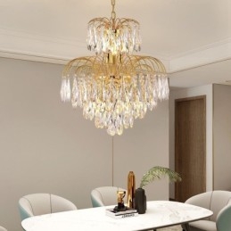 Kristall Taklampa Modern Duplex Dekorativ Taklampa