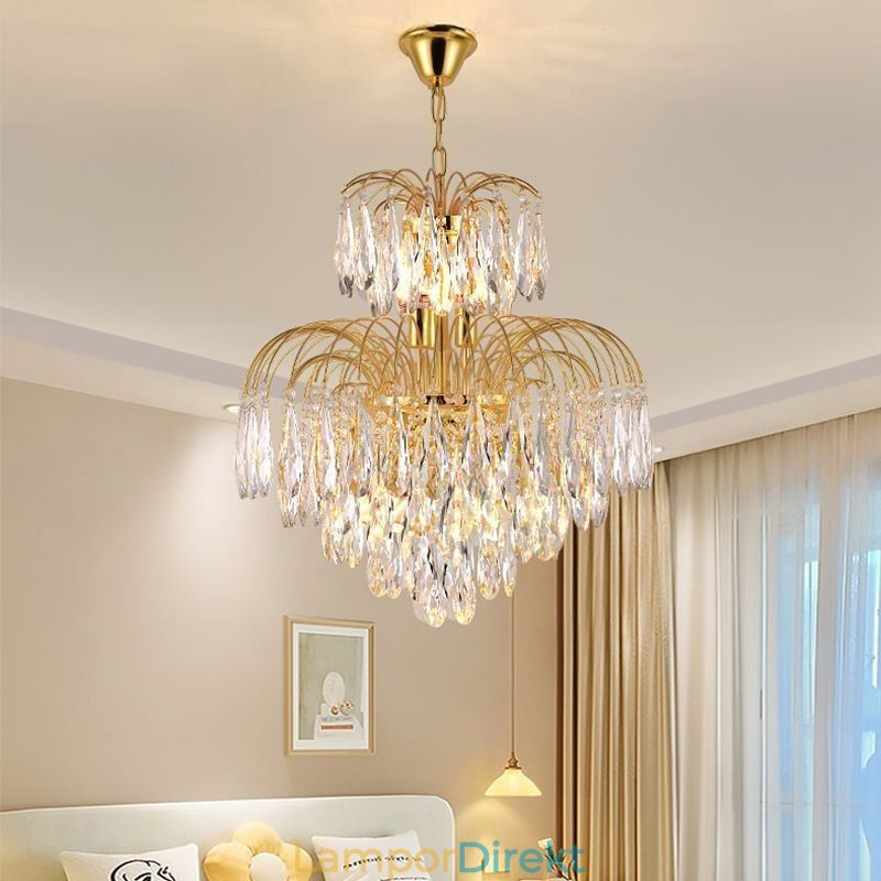 Kristall Taklampa Modern Duplex Dekorativ Taklampa