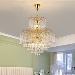 Kristall Taklampa Elegant Duplex Dekorativ Taklampa