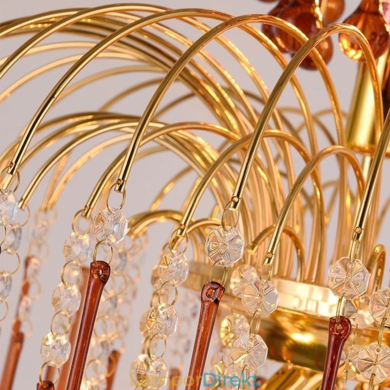 Kristall Taklampa Elegant Duplex Dekorativ Taklampa