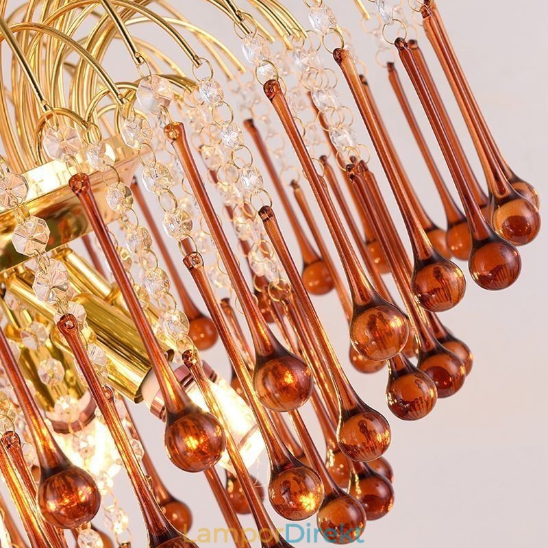 Kristall Taklampa Elegant Duplex Dekorativ Taklampa