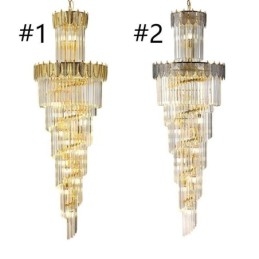 Avsmalnande Kristall Taklampa Duplex Dekorativ Taklampa