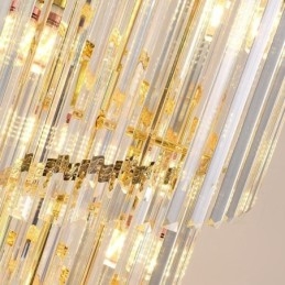 Avsmalnande Kristall Taklampa Duplex Dekorativ Taklampa