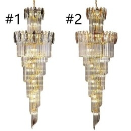 Kristall Taklampa Duplex Avsmalnande Dekorativ Taklampa 70Cm