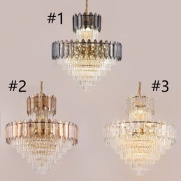 Avsmalnande Kristall Taklampa Duplex Dekorativ Taklampa
