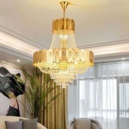 Guld Kristall Taklampa Elegant Dekrativ Taklampa