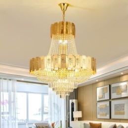 Guld Kristall Taklampa Elegant Dekrativ Taklampa