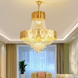Guld Kristall Taklampa Elegant Dekrativ Taklampa