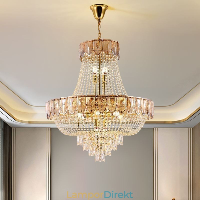 Crystal Pendel Light Lyx Decrative Taklampa