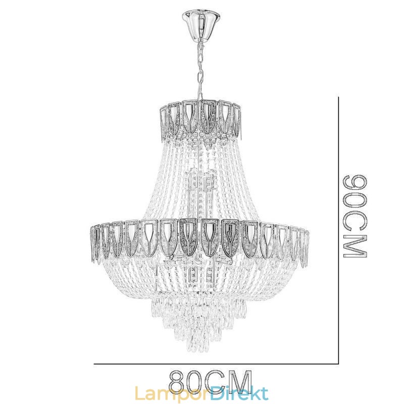 Crystal Pendel Light Lyx Decrative Taklampa