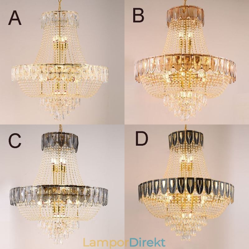 Crystal Pendel Light Lyx Decrative Taklampa