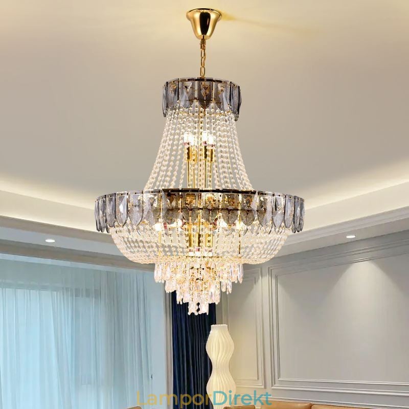 Crystal Pendel Light Lyx Decrative Taklampa
